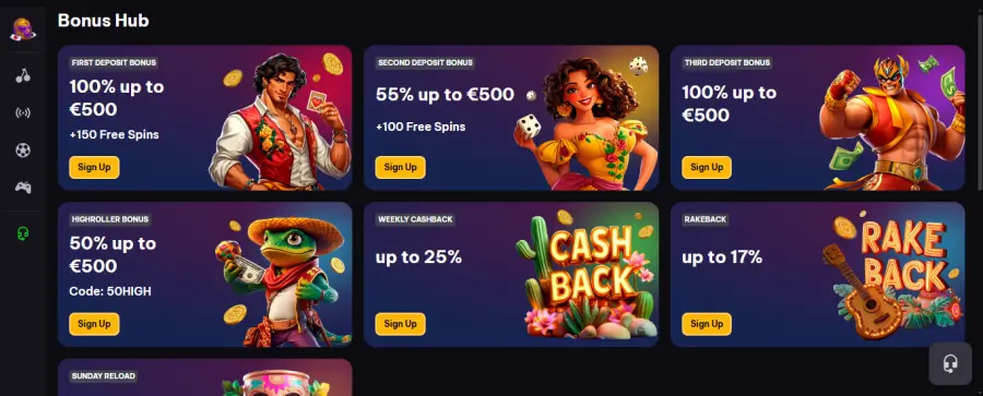 Spin macho bonus
